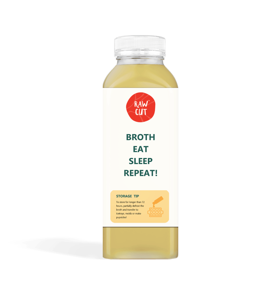 Chicken Bone Broth For Pets - Raw Cut